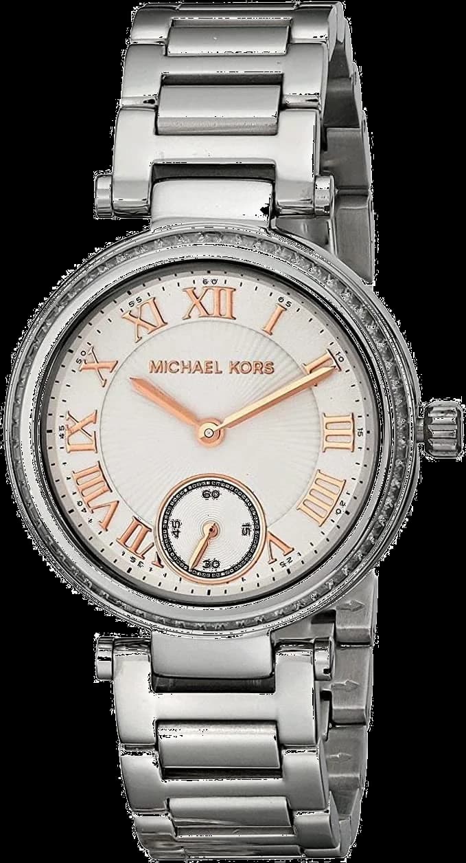 Michael Kors MK5970 vue de côté, bracelet acier