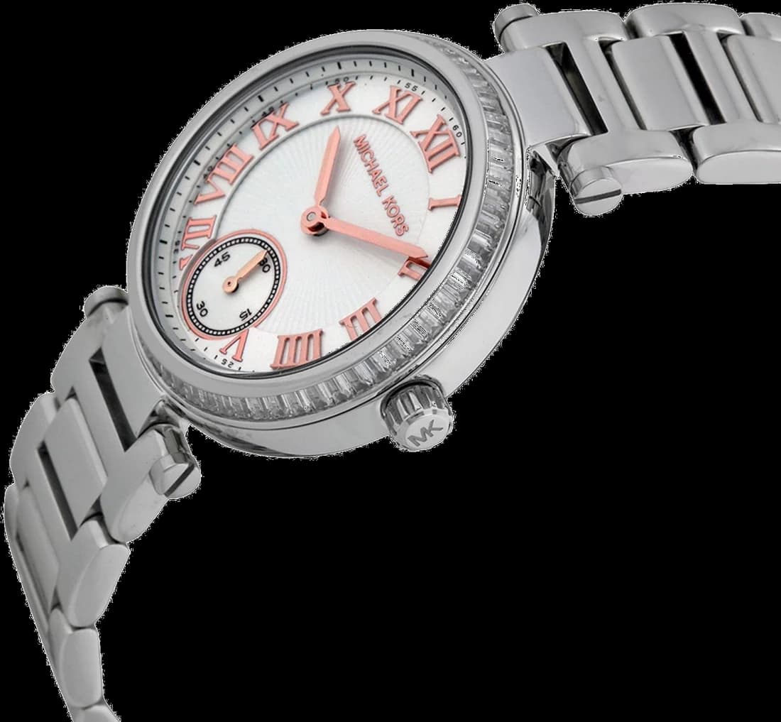 Michael Kors MK5970 Silver Stainless Steel Women's Watch with Roman Numerals vue 3