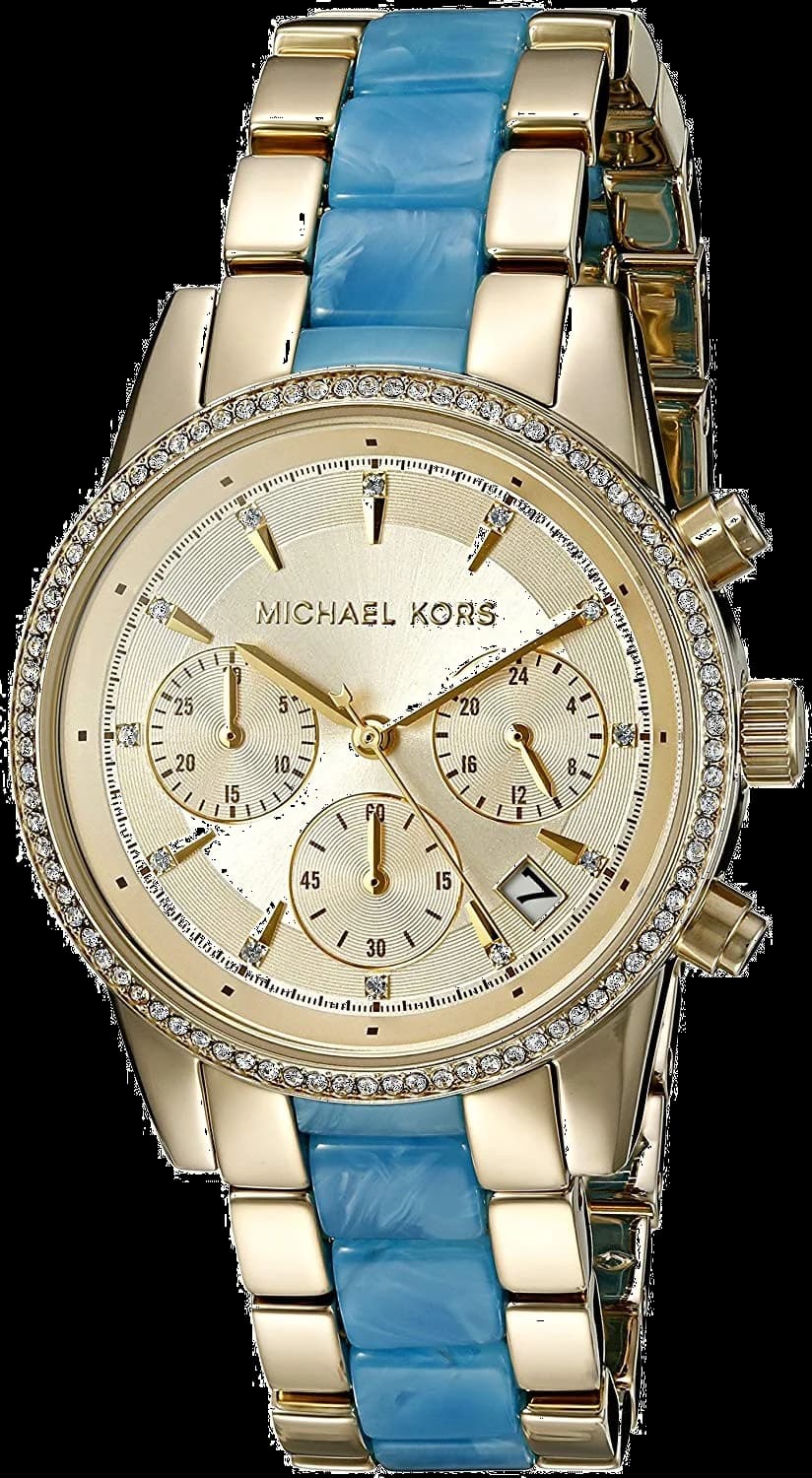 Montre Femme Michael Kors MK6328 Ritz Bleue en Acier vue 2