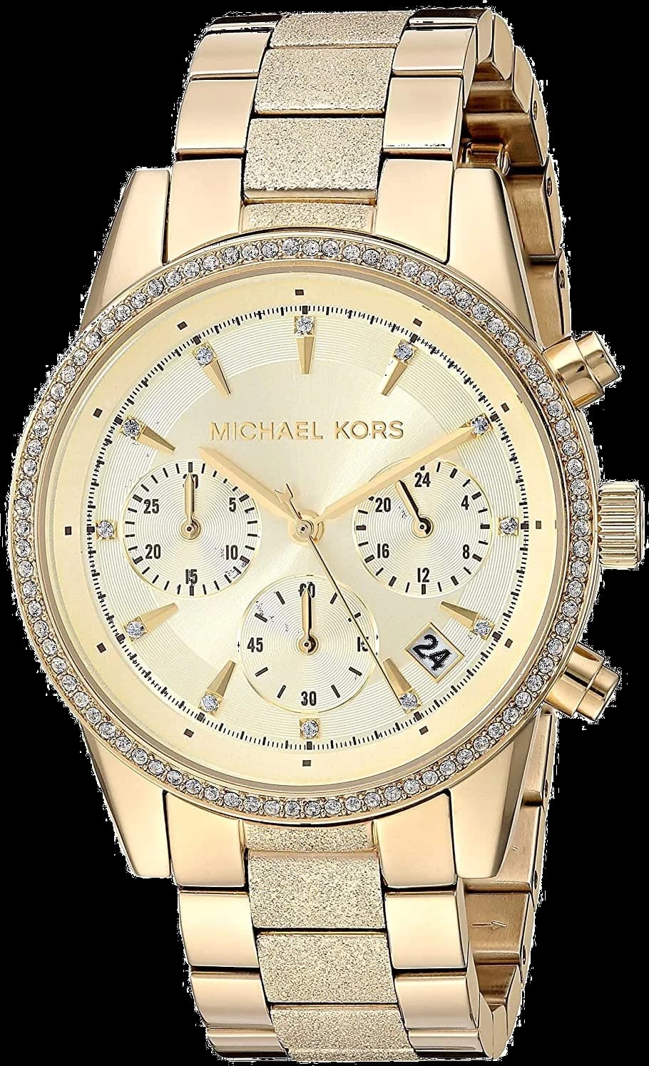 Michael Kors MK6597 vue de côté, bracelet acier