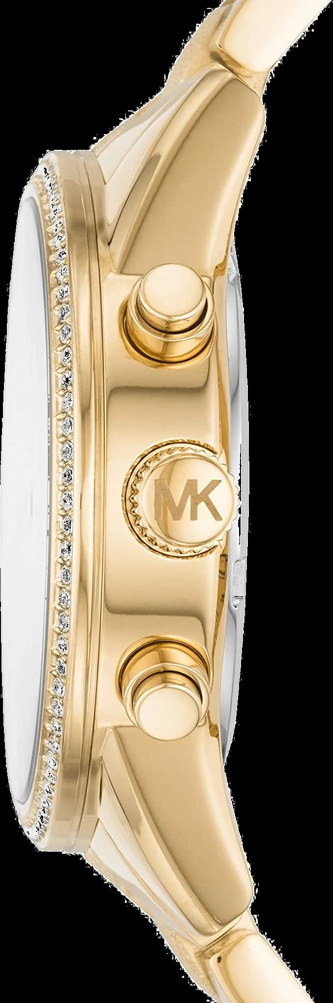 Gros plan sur le cadran or de la Michael Kors MK6597
