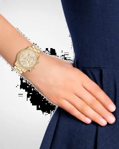 Montre Michael Kors MK6597 Ritz Chronographe Dorée Cadran Champagne vue 4