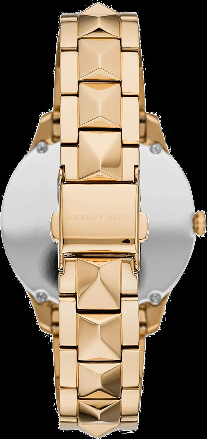 Gros plan sur le cadran bleu de la Michael Kors MK6670