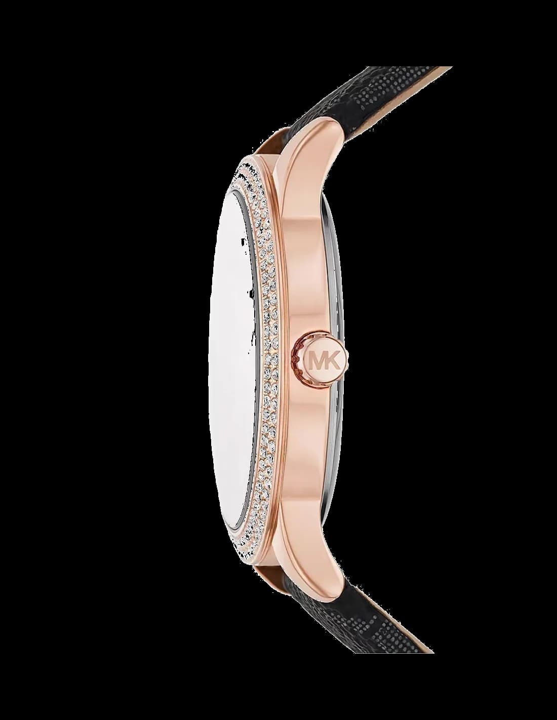 Montre Michael Kors MK6968 Tibby multifonction ornée de cristaux cadran noir vue 4