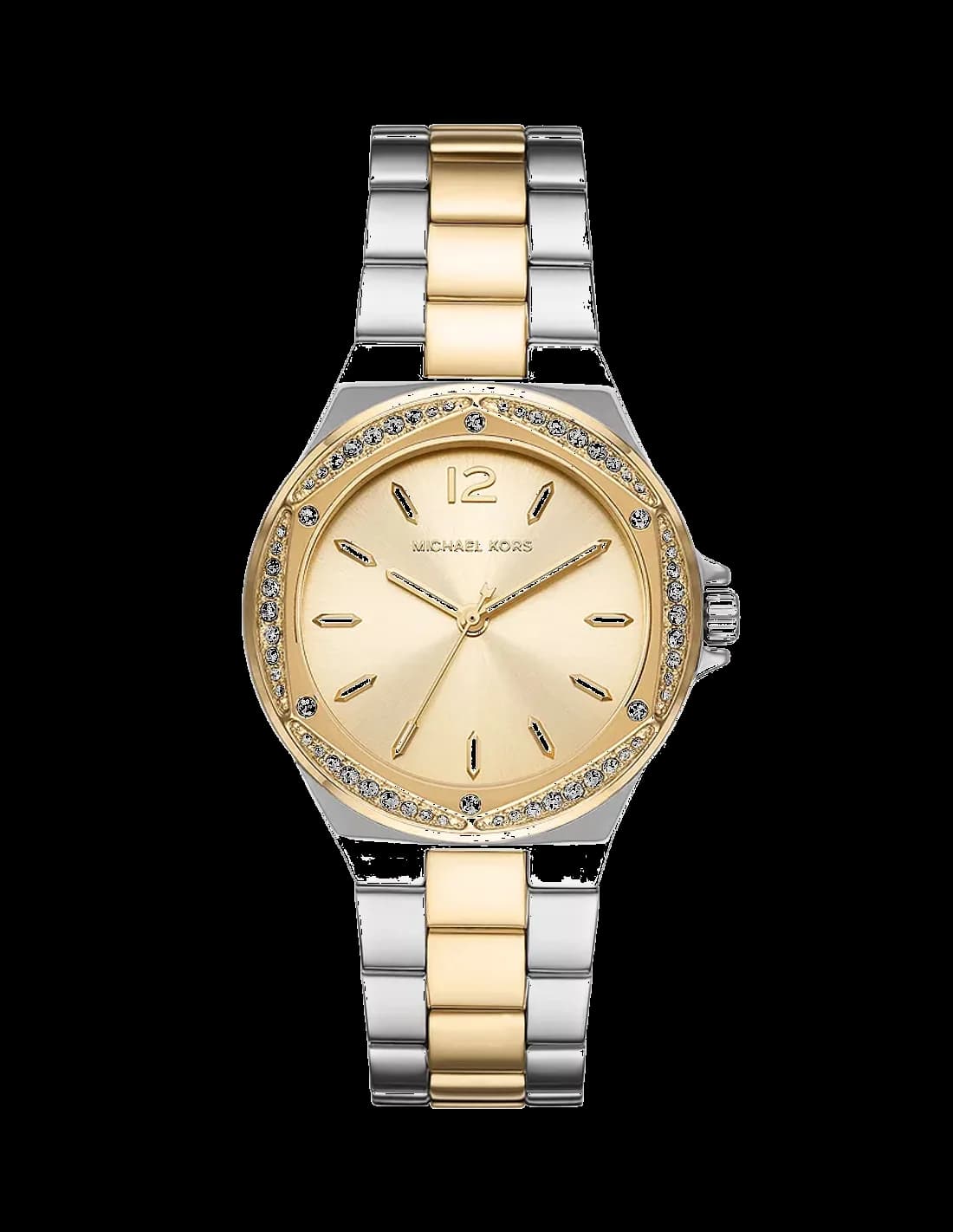 Michael Kors MK6988 vue de côté, bracelet acier