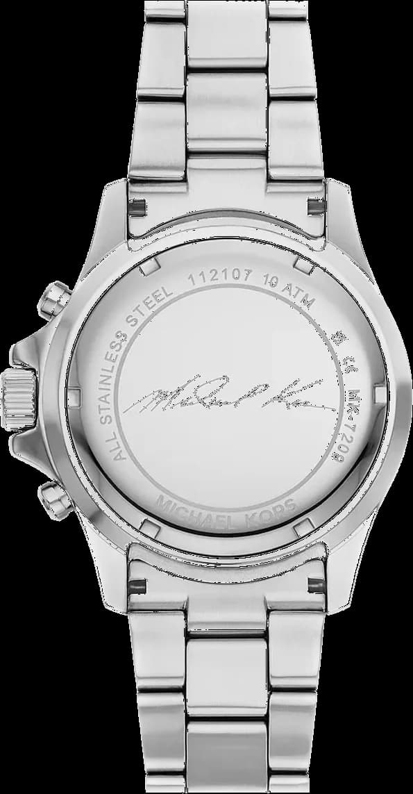 Montre chronographe Michael Kors Everest MK7209 pavée de cristaux bracelet bicolore vue 6