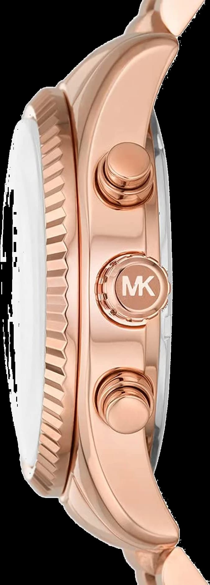 Gros plan sur le cadran or rose de la Michael Kors MK7217