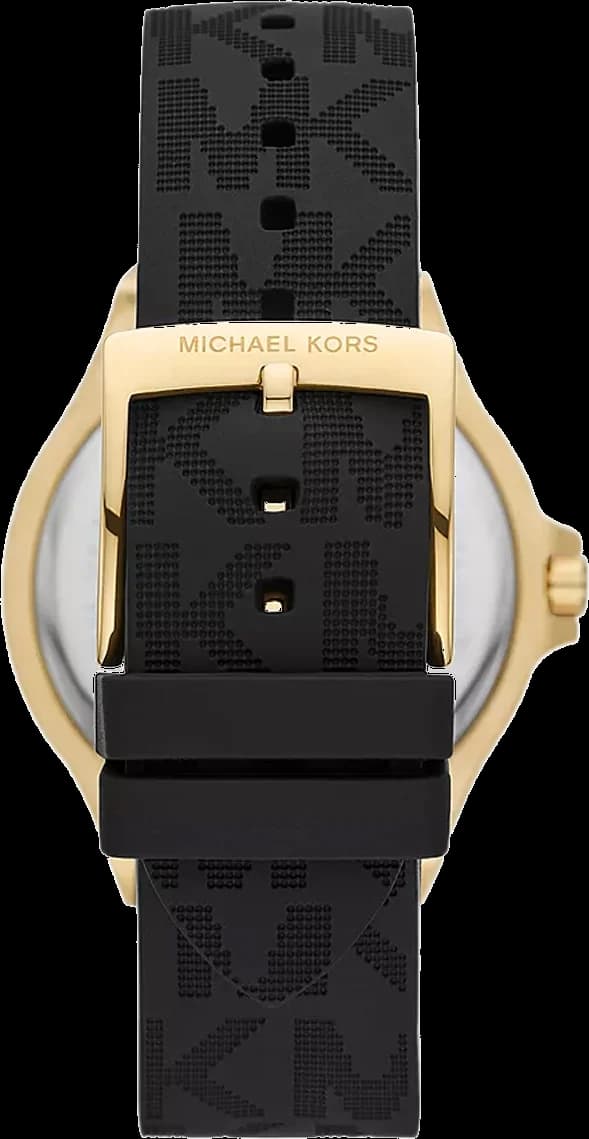 Gros plan sur le cadran noir de la Michael Kors MK7281
