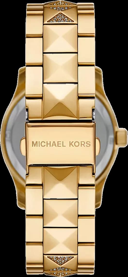 Gros plan sur le cadran vert de la Michael Kors MK7390