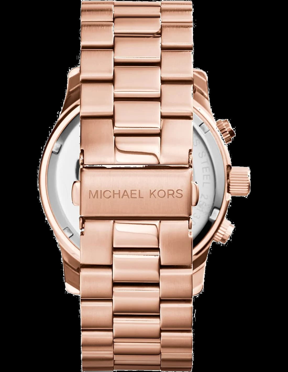 Michael Kors MK8096 côté fond de boîtier or rose