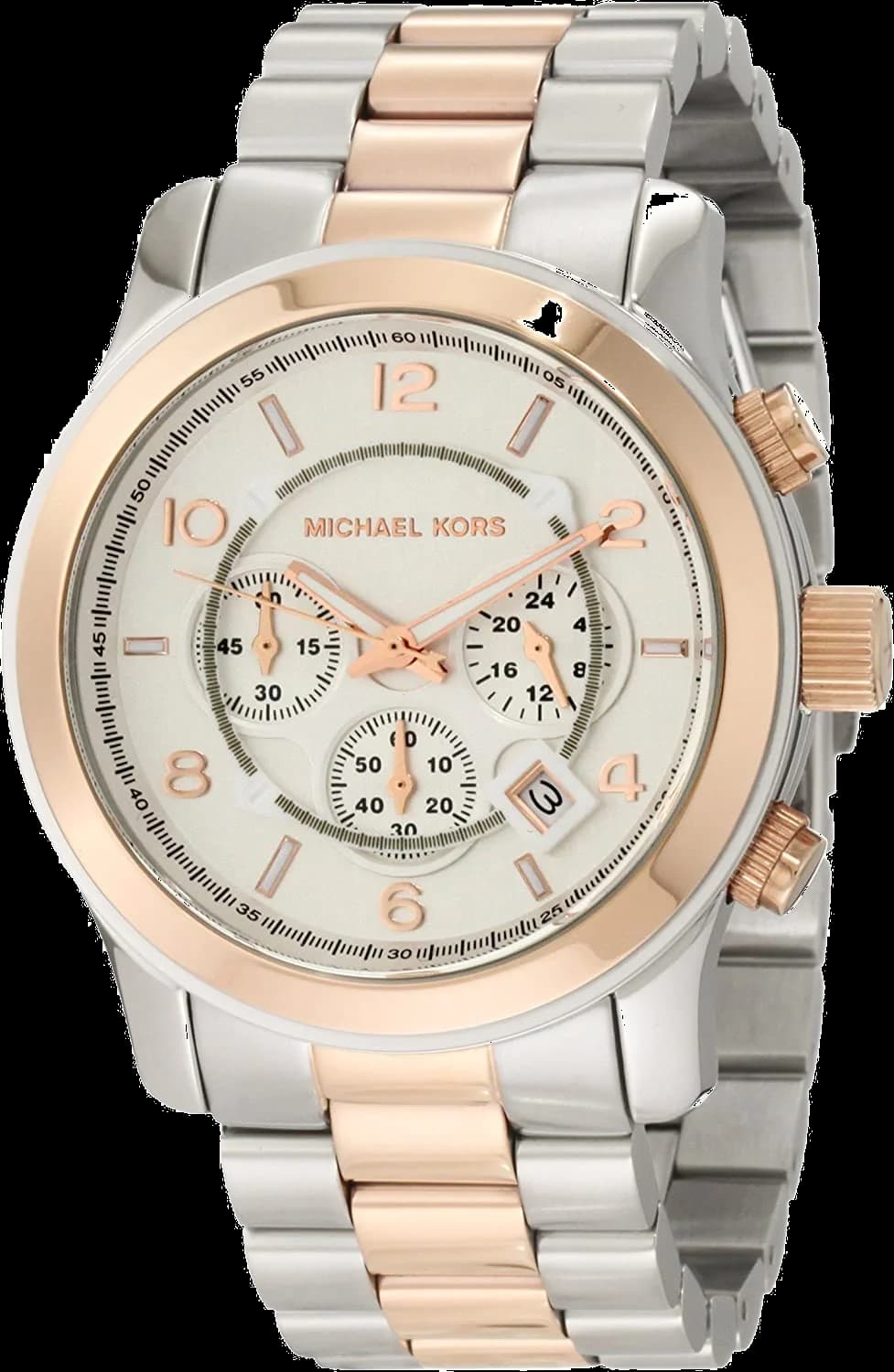 Michael Kors MK8176 vue de côté, bracelet acier