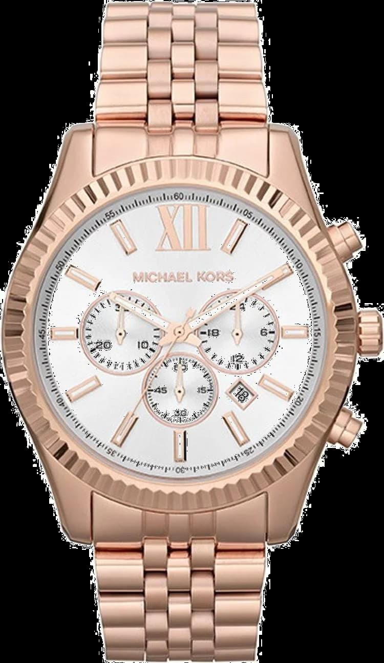 Montre Michael Kors Lexington MK8313 Bracelet acier or rose vue 2