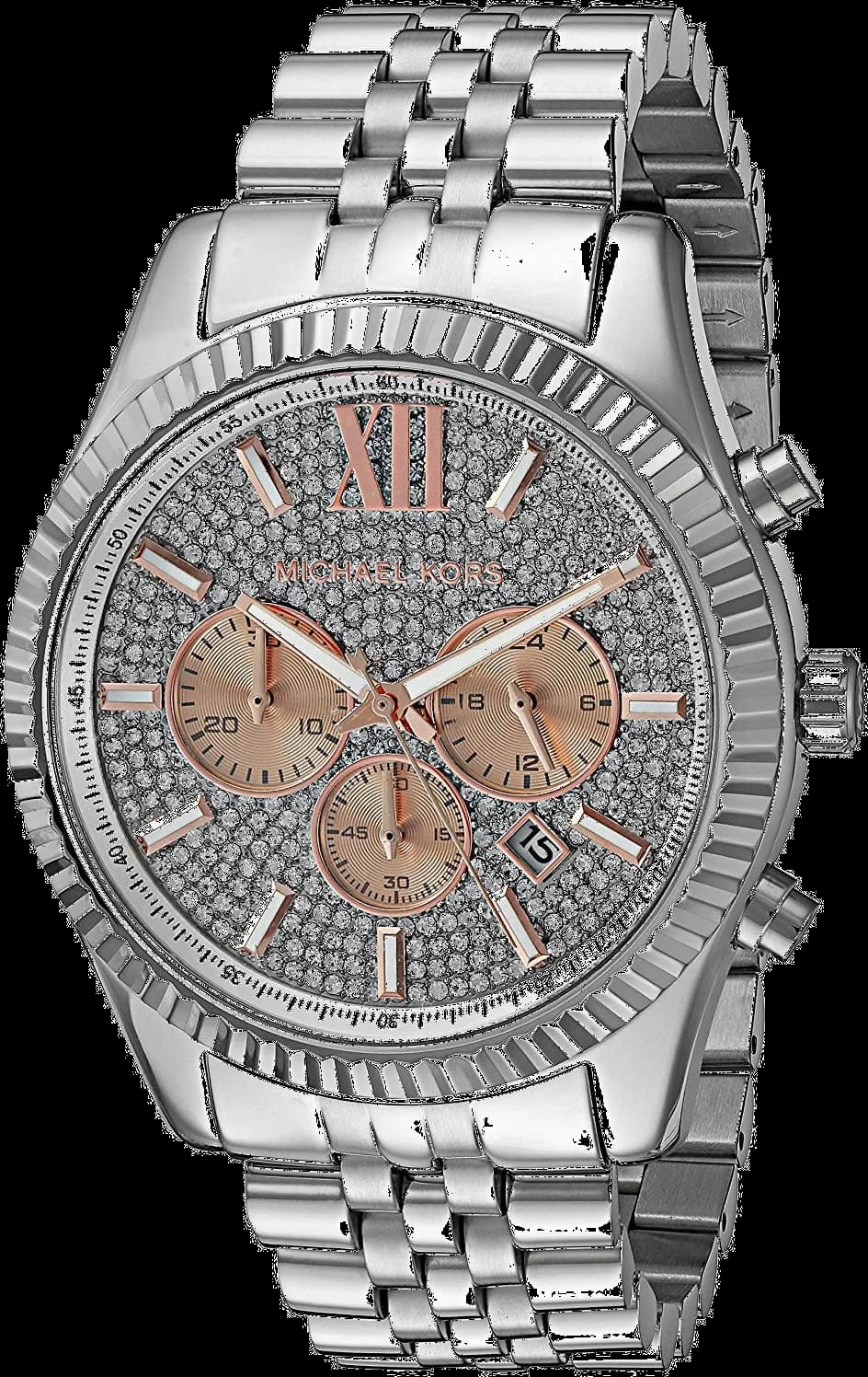 Michael Kors MK8515 vue de côté, bracelet acier