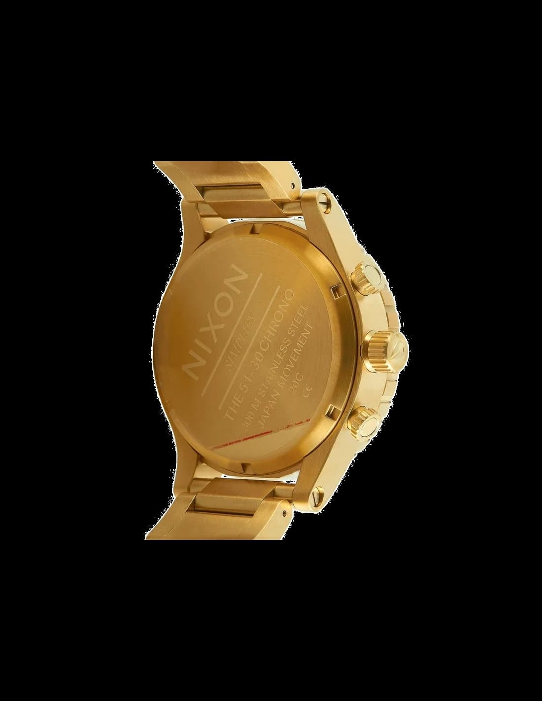 Gros plan sur le cadran or de la Nixon A083-502