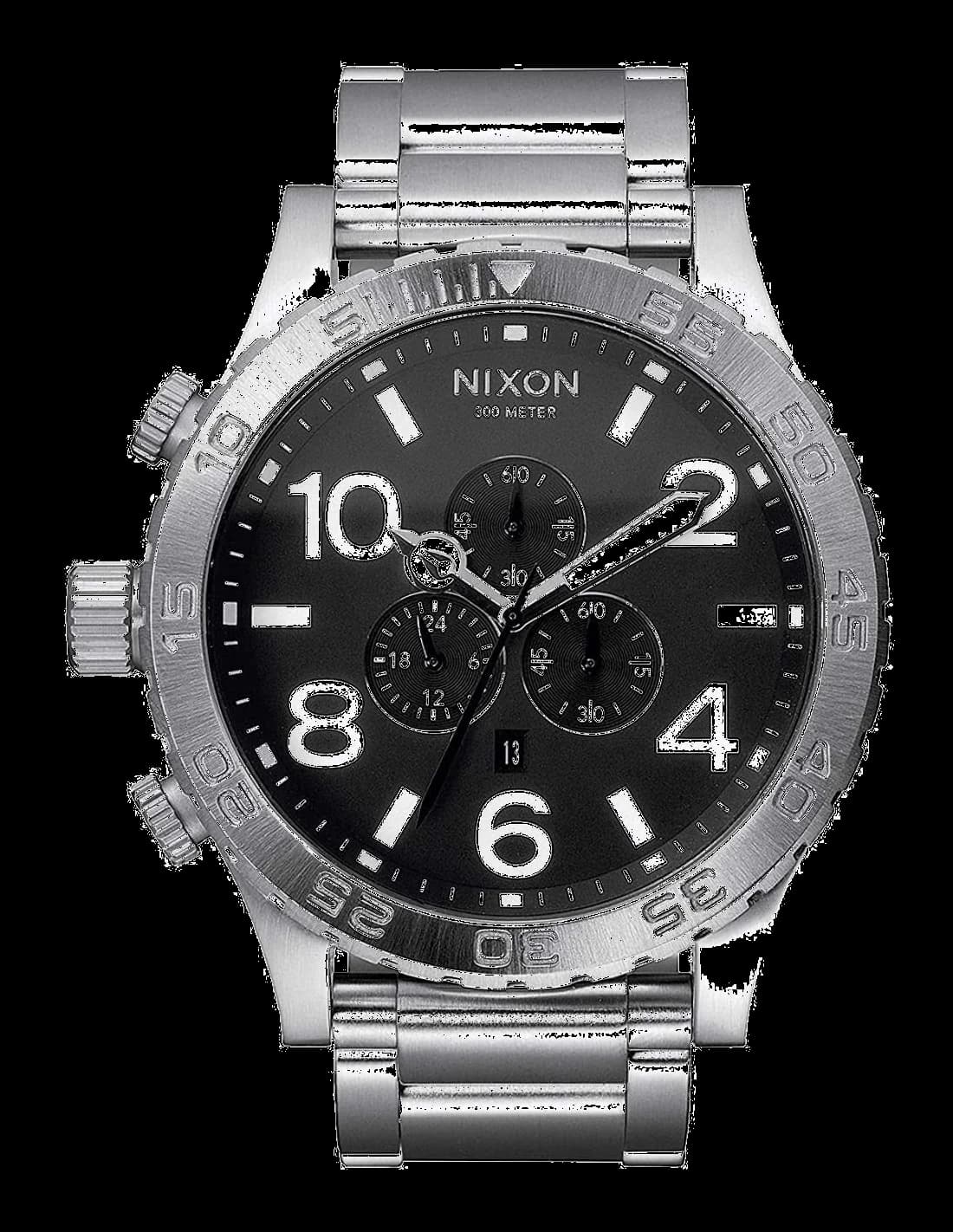Nixon A083-000 vue de côté, bracelet acier