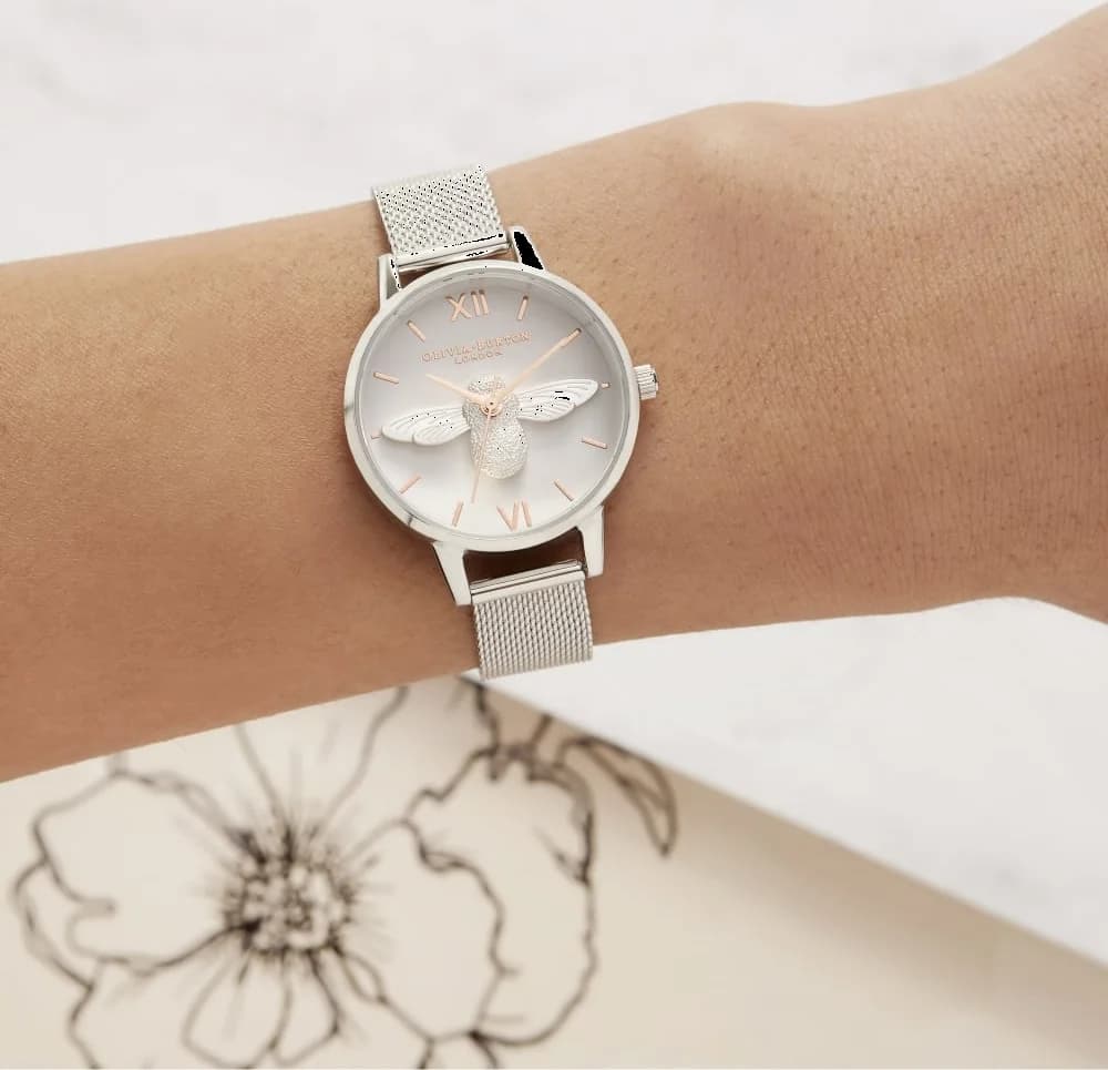 Montre Olivia Burton Abeille 3D OB16AM146 maille milanaise vue 5