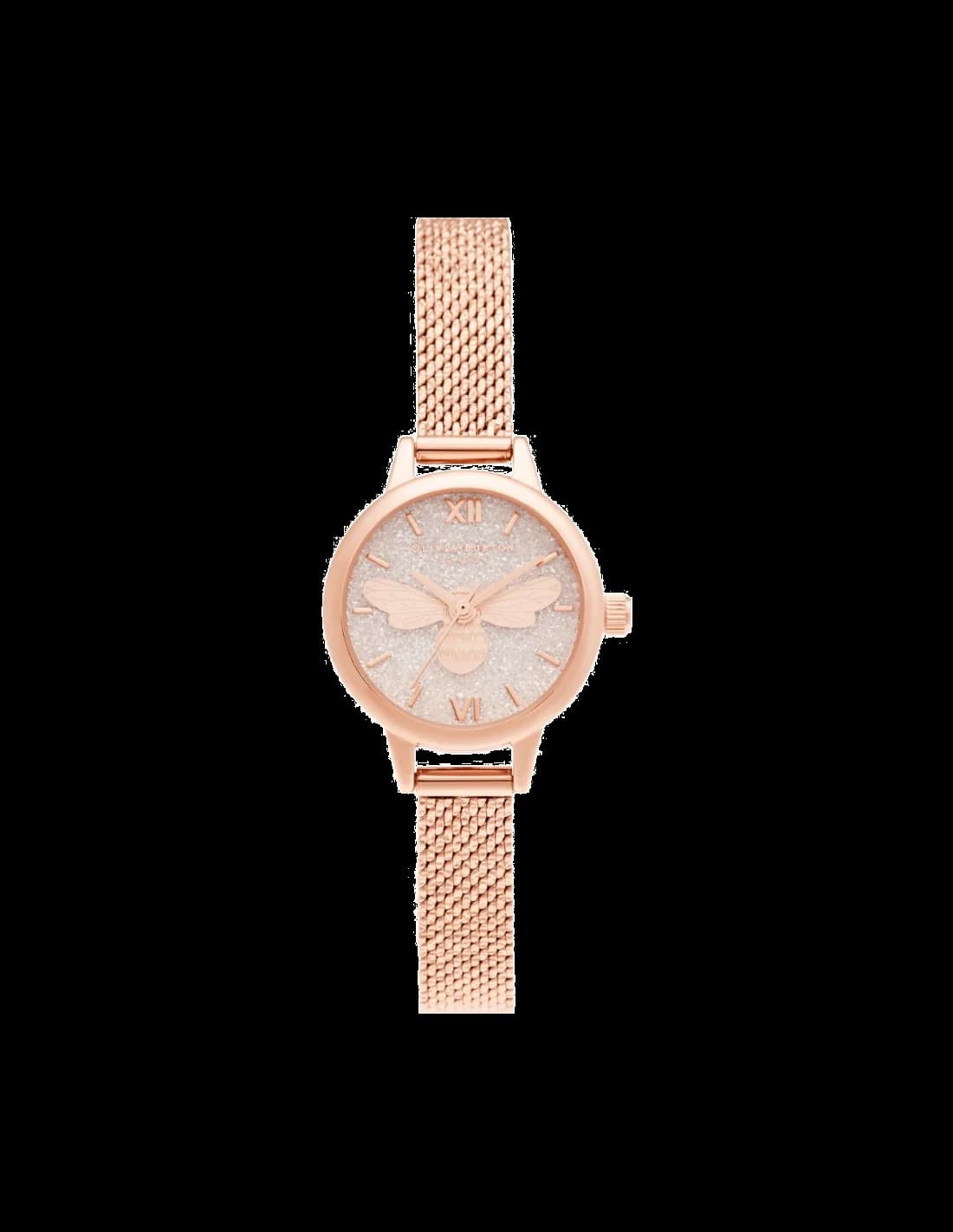 Olivia Burton OB16FB15 vue de côté, bracelet acier