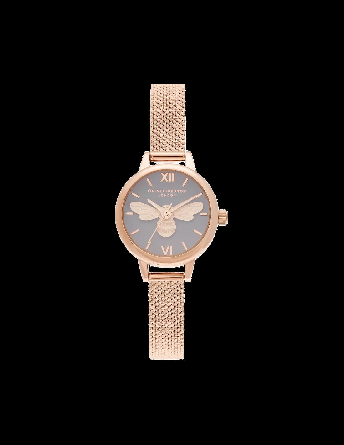 Olivia Burton OB16MC54 vue de côté, bracelet acier