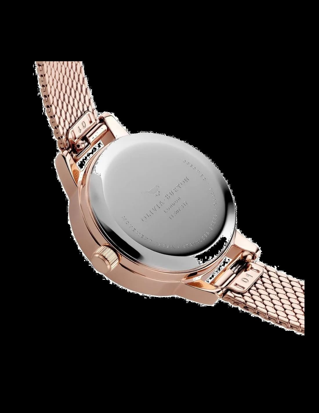 Gros plan sur le cadran gris de la Olivia Burton OB16MC54