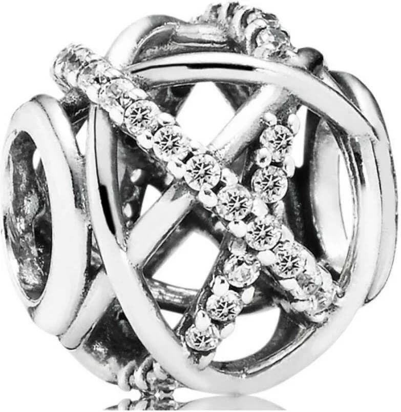 Charm Pandora Ajouré Lignes Scintillantes Pandora Moments Argent 925/1000 vue 2