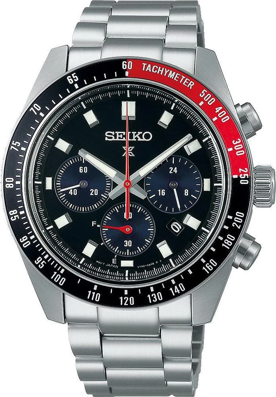 Seiko SSC915P1 vue de côté, bracelet acier