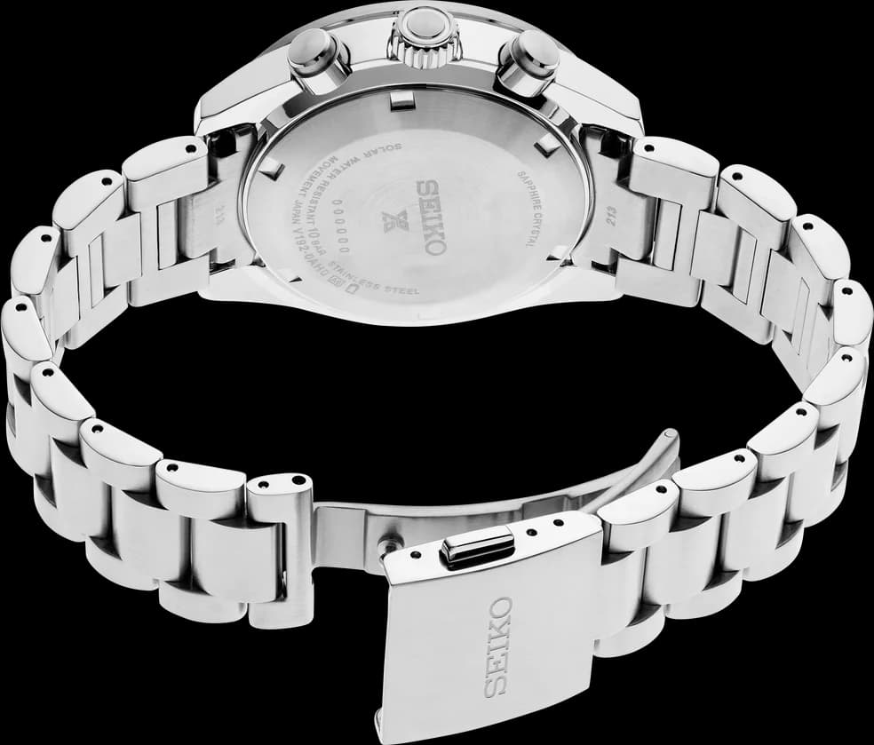 Seiko SSC915P1 côté fond de boîtier argent
