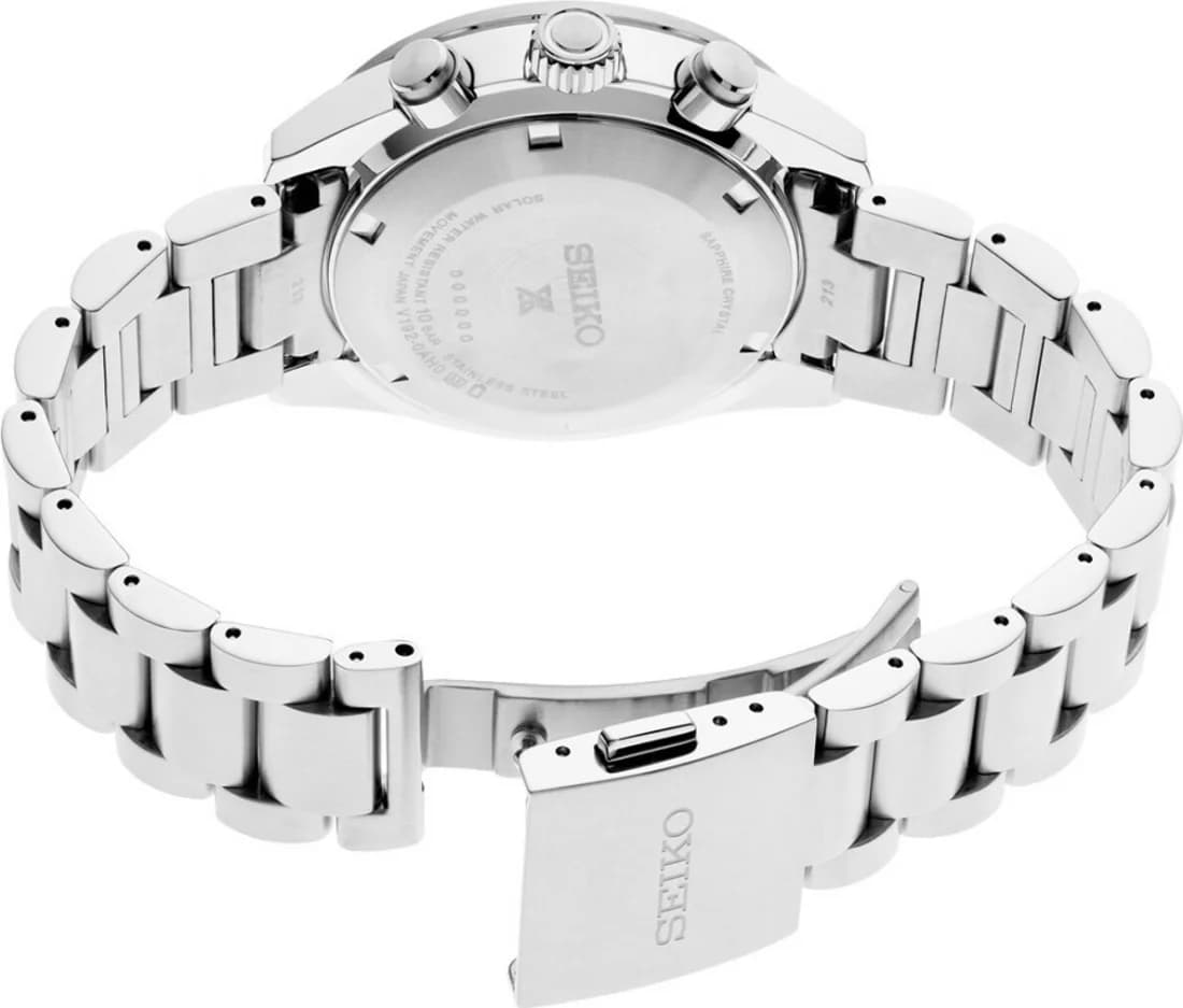 Seiko SSC939P1 Solar Chronograph Stainless Steel Grey Dial Watch vue 4