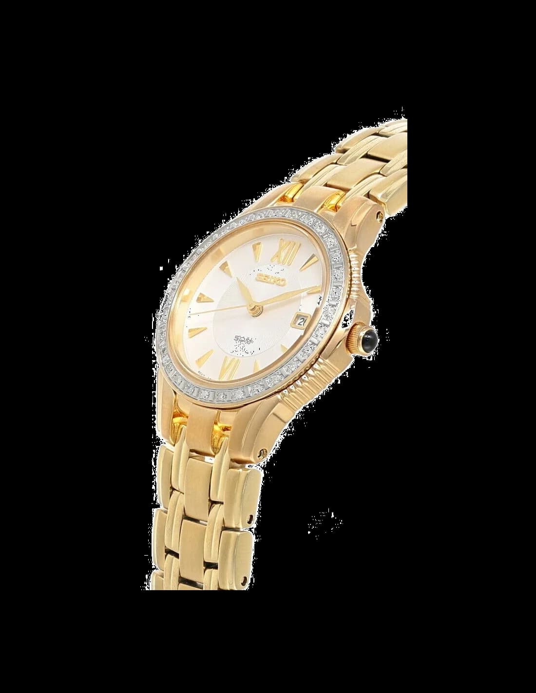 Montre Seiko SXDA86 femme détail cadran argent