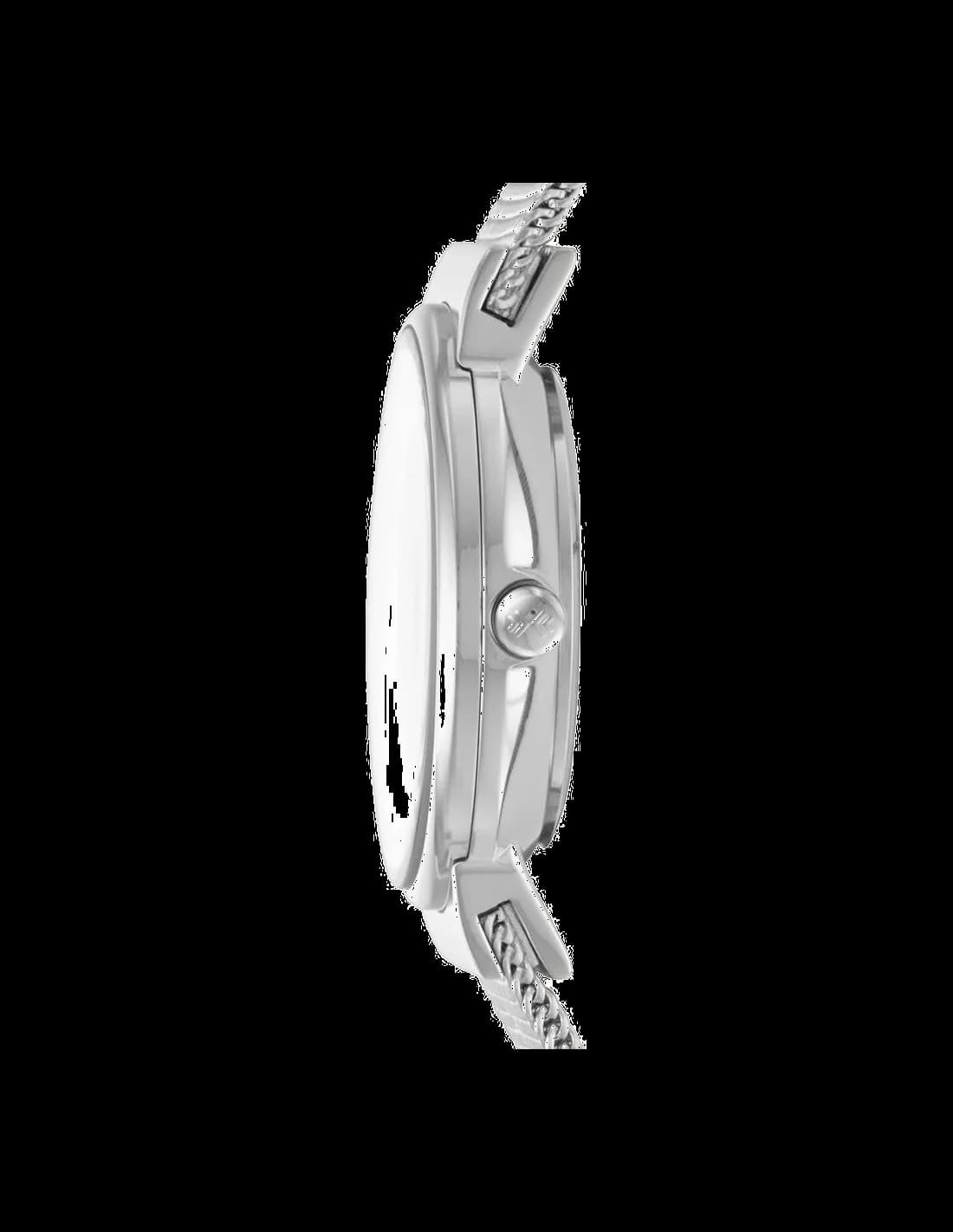 Gros plan sur le cadran blanc de la Skagen SKW2195