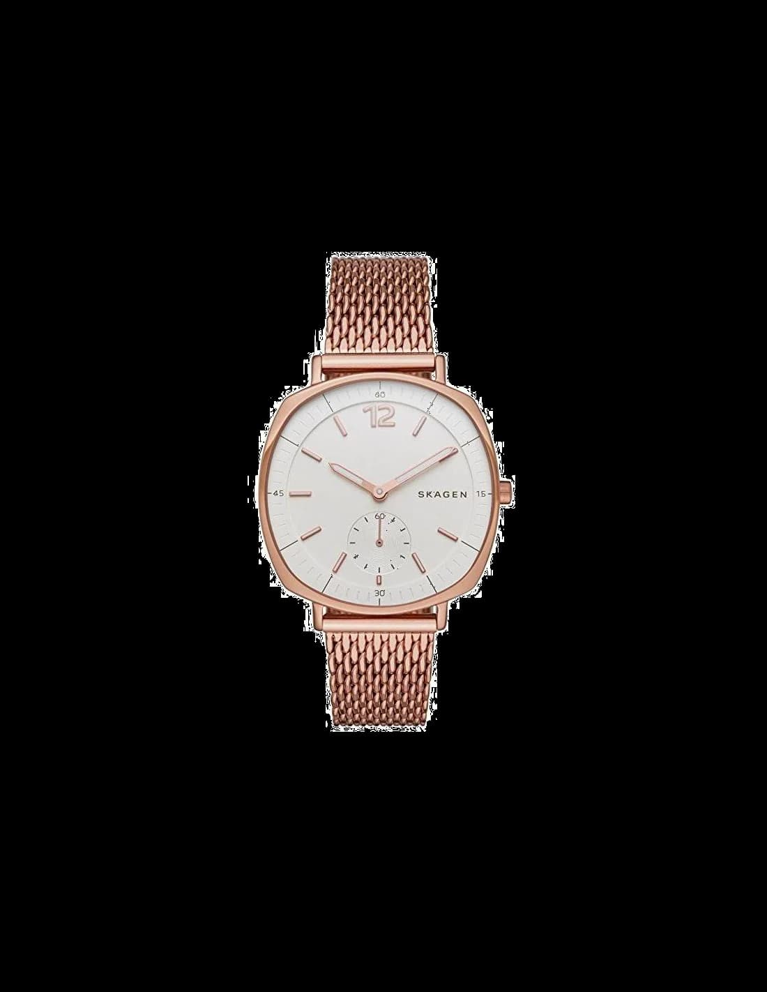 Montre Femme Skagen SKW2401 Boîtier Coussin et maille milanaise Or Rose vue 2