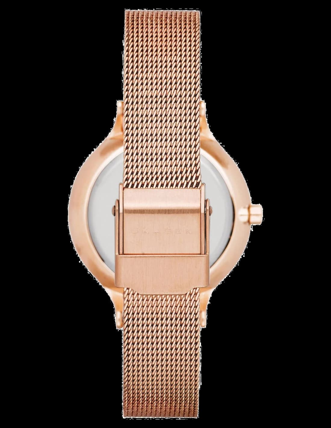 Skagen SKW2633 Rose Gold Stainless Steel and Blue Leather Women's Watch vue 4