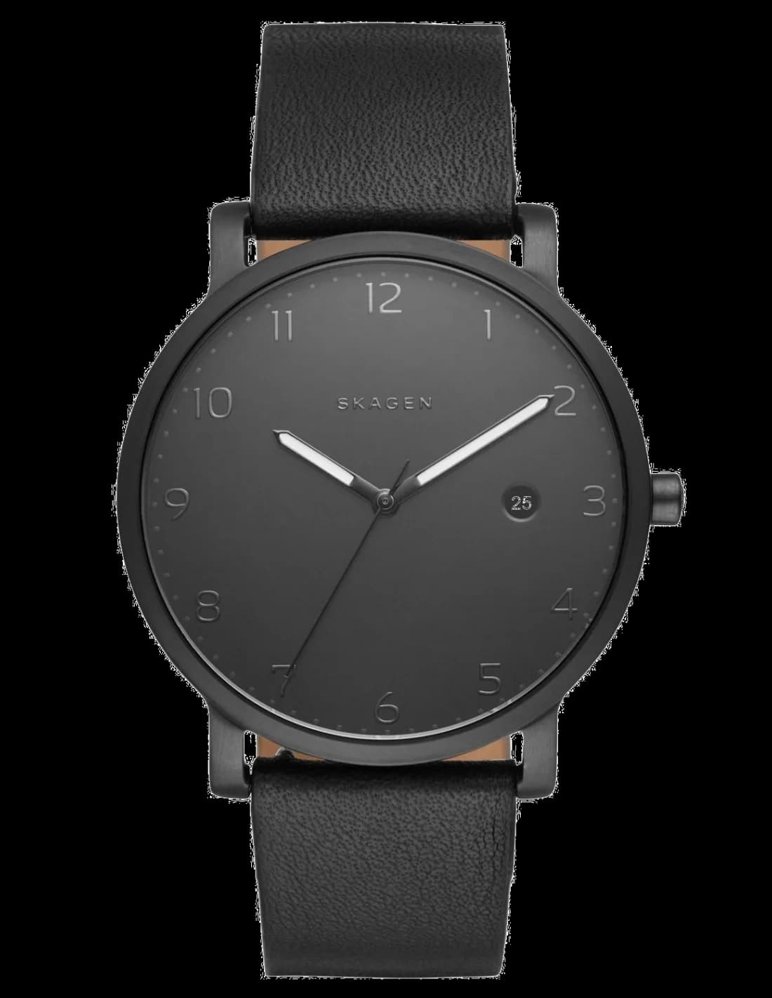 Skagen SKW6308 vue de côté, bracelet cuir