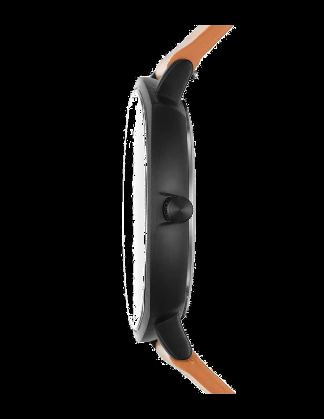 Skagen SKW6379 Cushion Case Black Leather Strap Watch vue 3