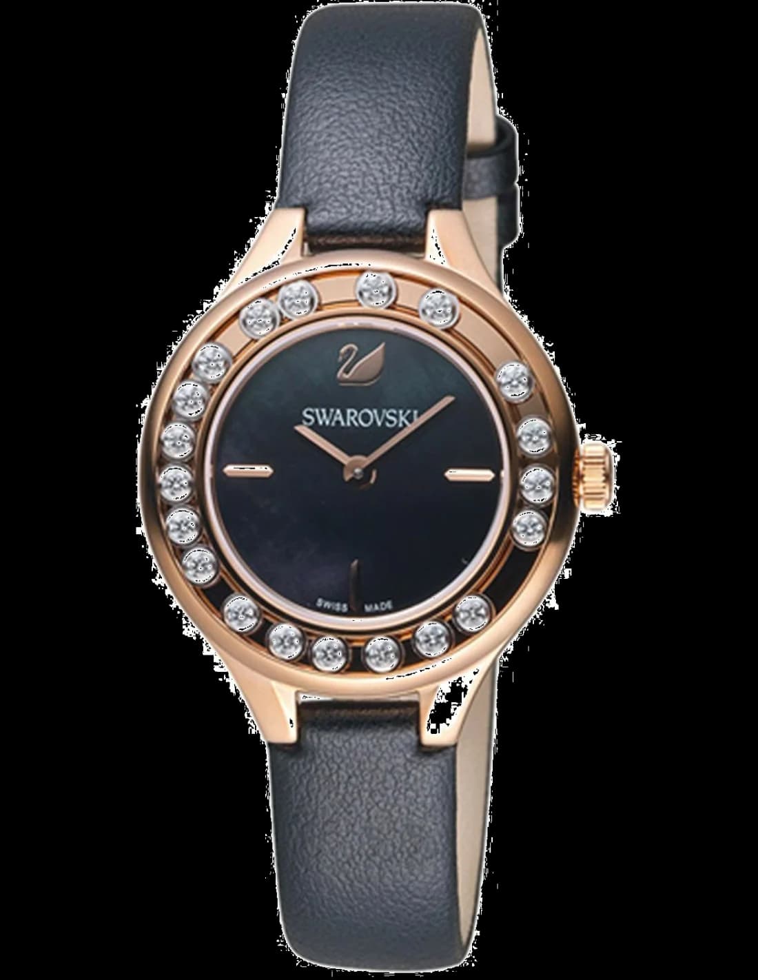 Swarovski 5301877 vue de côté, bracelet cuir