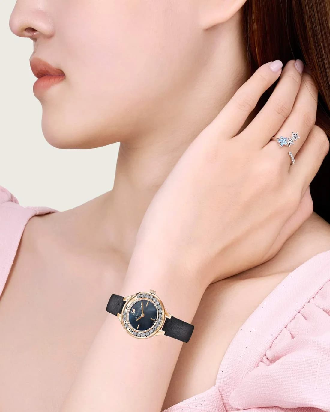 Montre Swarovski Lovely Crystal 5301877 cristaux flottants vue 5