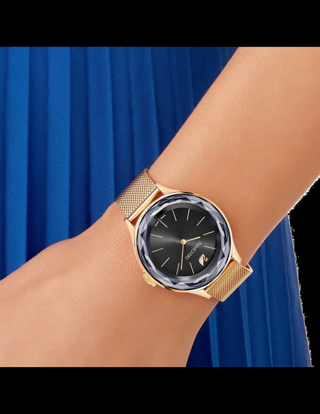 Swarovski Octea Nova 5430424 Rose Gold Milanese Mesh Women's Watch vue 5