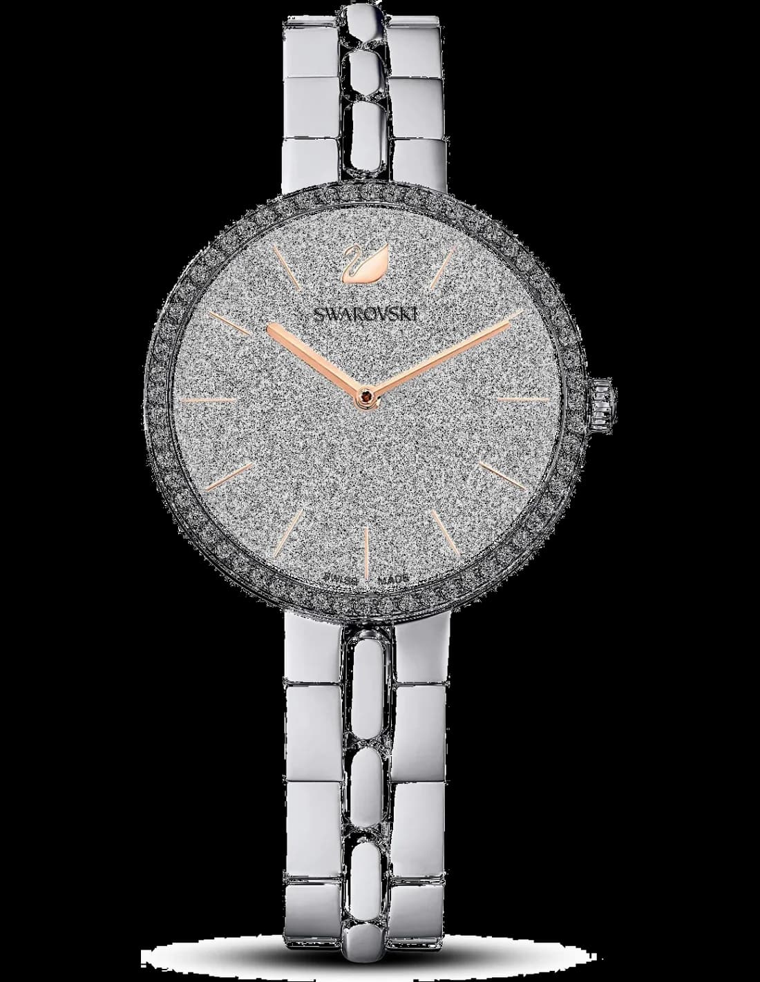 Swarovski 5517807 vue de côté, bracelet acier