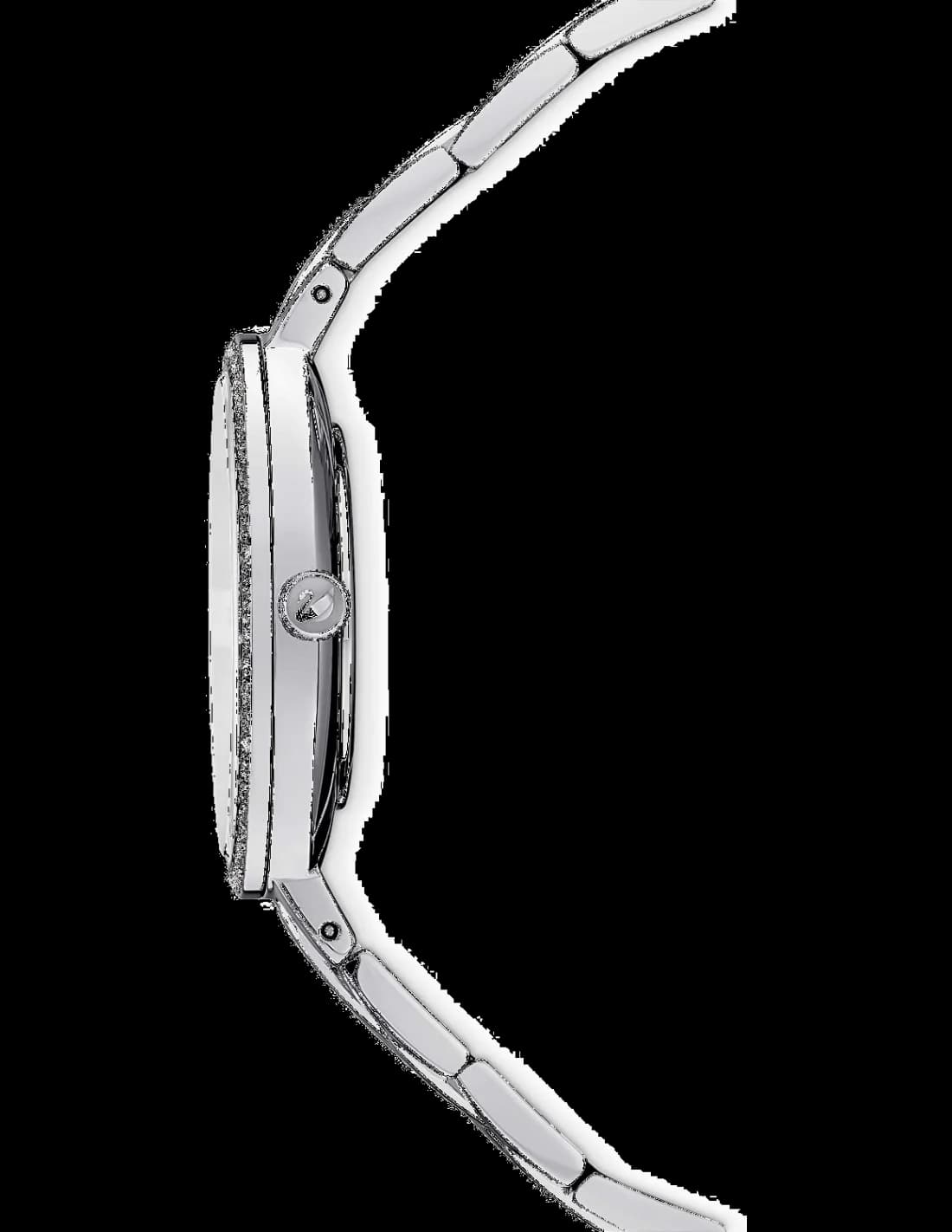 Gros plan sur le cadran argent de la Swarovski 5517807
