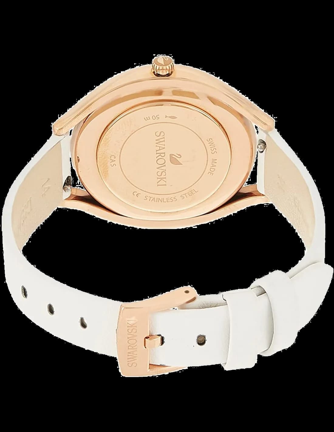 Gros plan sur le cadran argent de la Swarovski 5519453