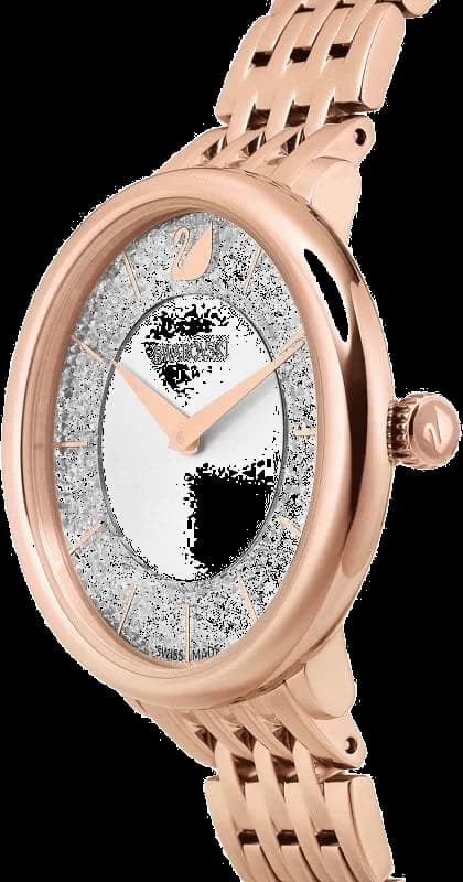 Gros plan sur le cadran argent de la Swarovski 5544590