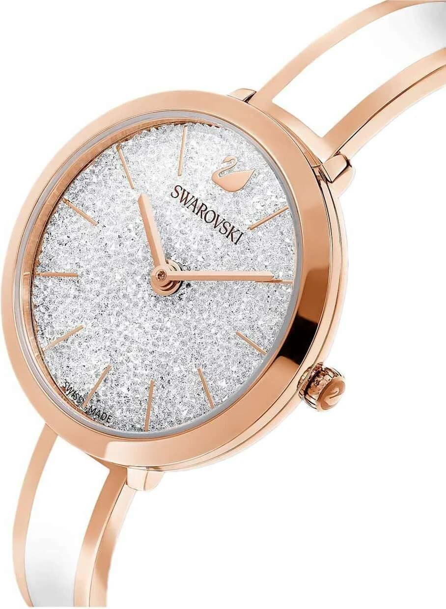 Montre Swarovski 5580541 Crystalline Delight Acier PVD Rose Gold et Émail Blanc vue 4