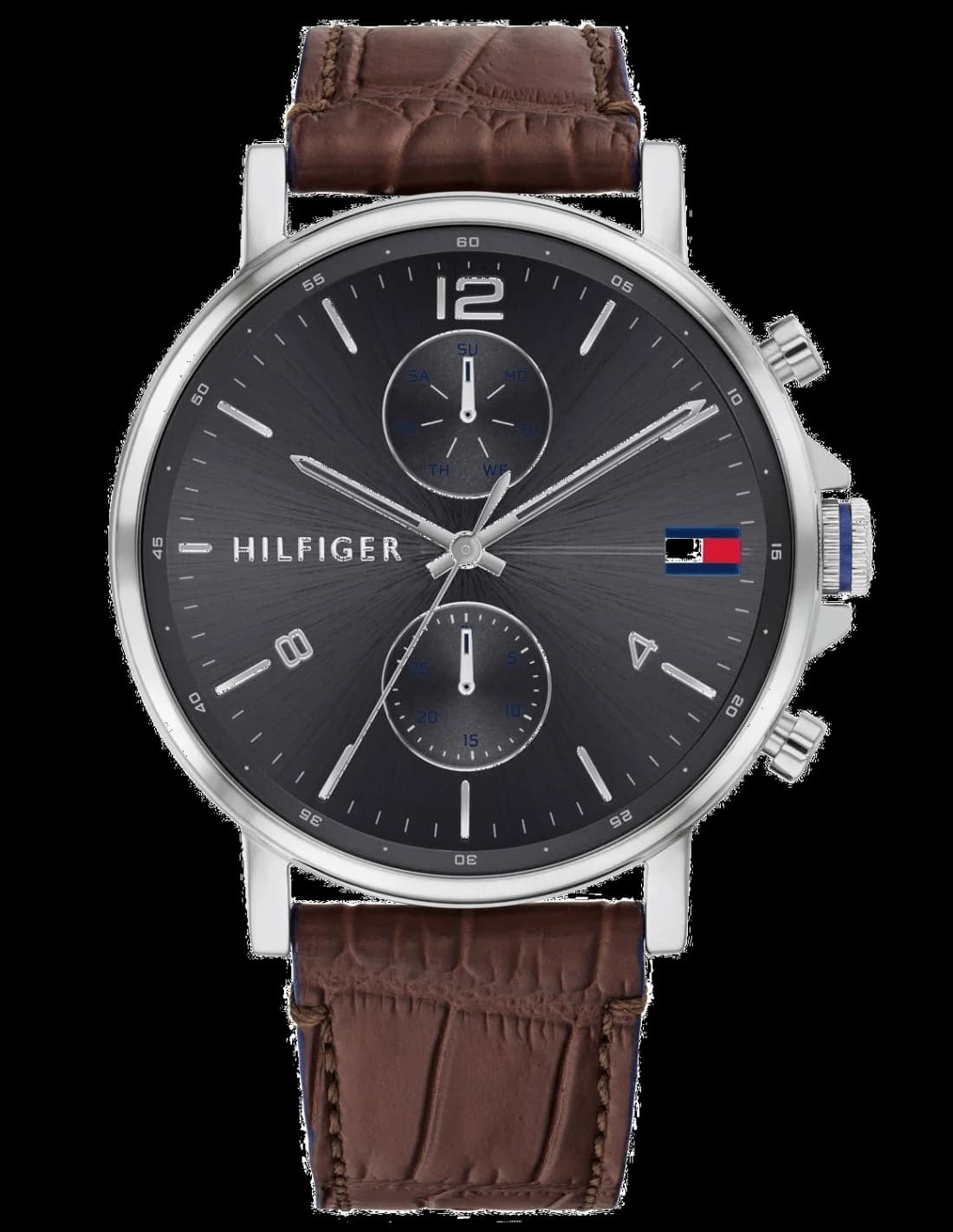 Tommy Hilfiger 1710416 Stainless Steel Watch with Brown Leather Strap vue 2