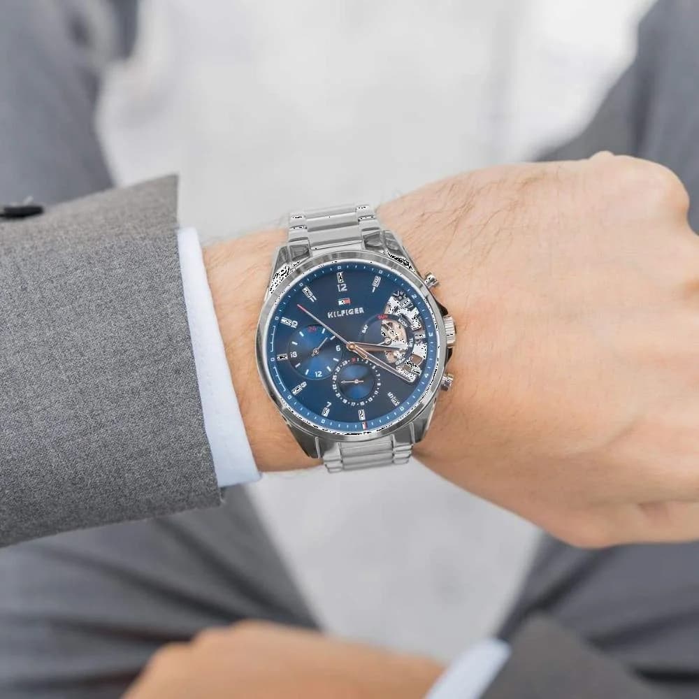 Tommy Hilfiger Baker 1710448 — montre homme acier bleu — cadran profond 44mm vue 5
