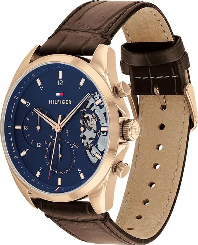 Montre Tommy Hilfiger 1710453 homme détail cadran bleu