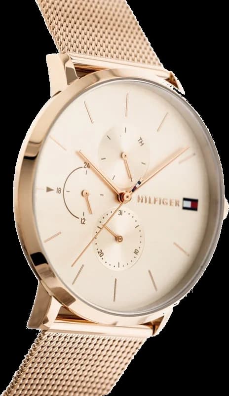 Montre Tommy Hilfiger 1781944 Jenna en maille milanaise or rose vue 3