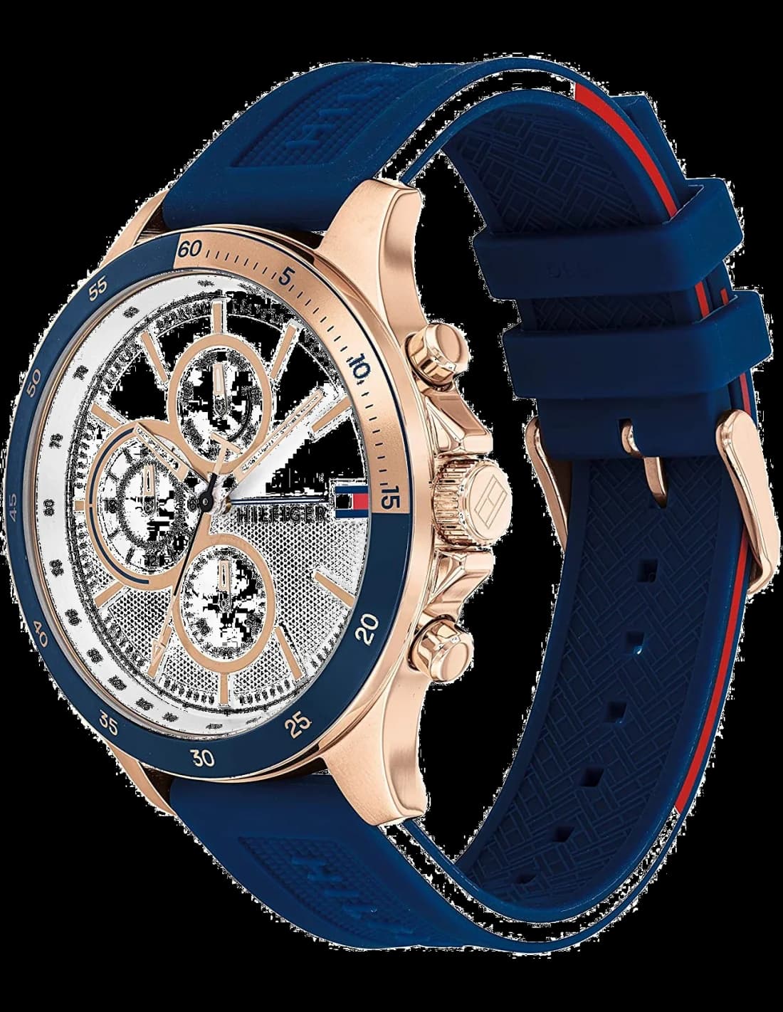 Gros plan sur le cadran argent de la Tommy Hilfiger 1791778