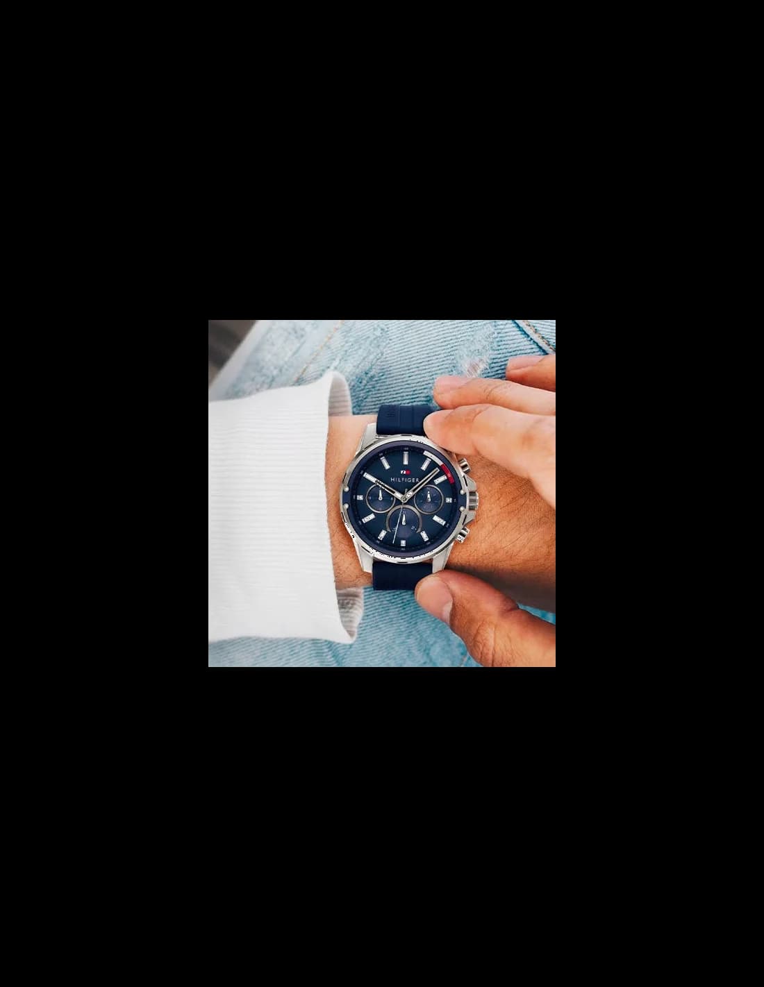 Maillons et fermoir du bracelet silicone, Tommy Hilfiger 1791791