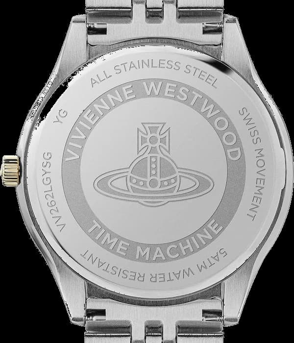 Vivienne Westwood VV261BYSG côté fond de boîtier bicolore