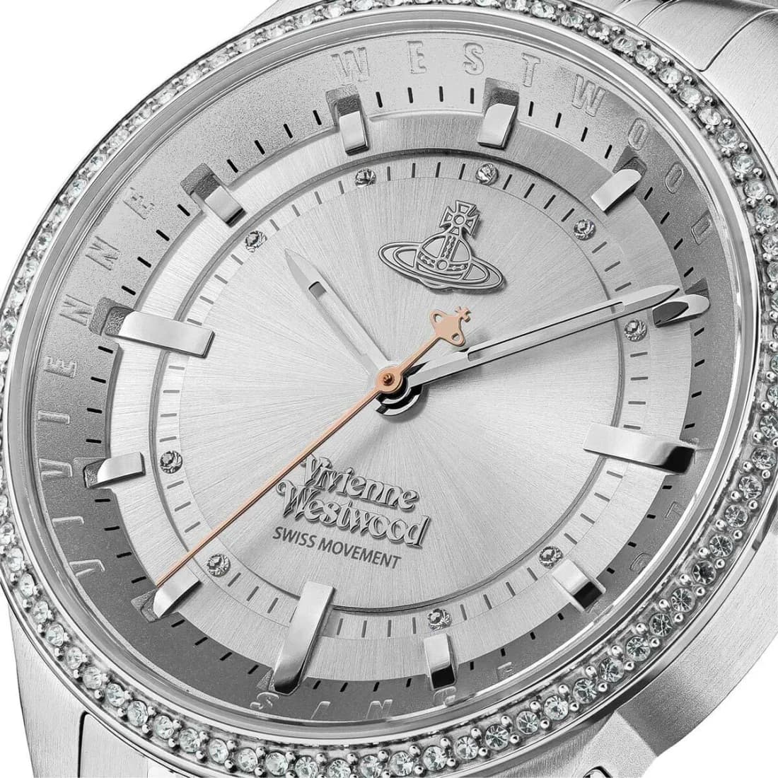 Vivienne Westwood VV262WSSR côté fond de boîtier argent