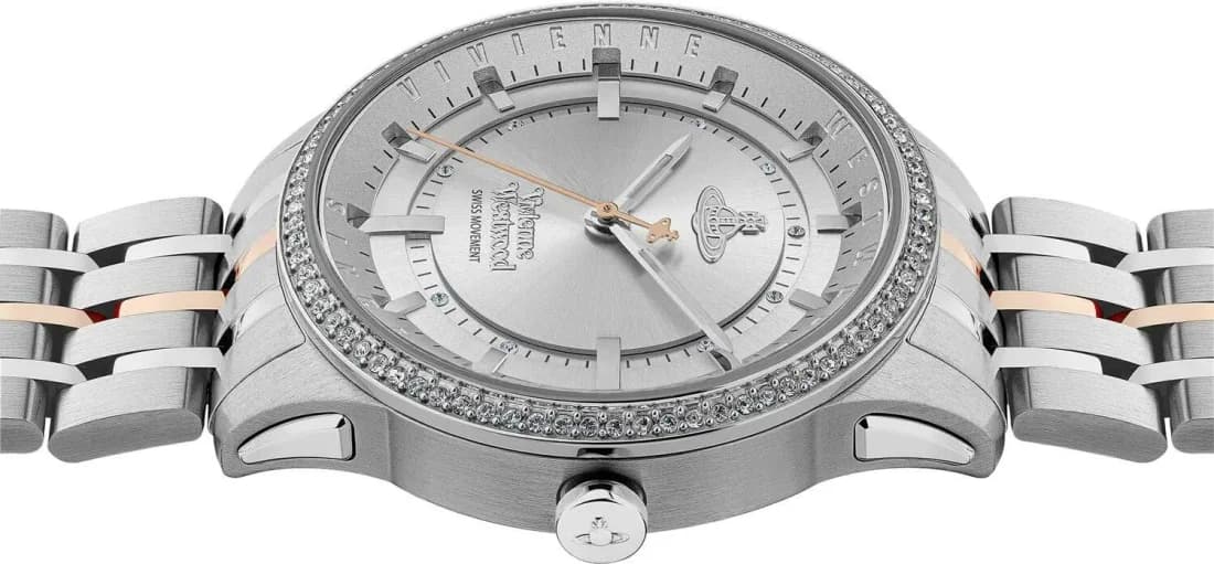 Montre Femme Vivienne Westwood VV262WSSR East End en Acier Bicolore et Strass vue 5